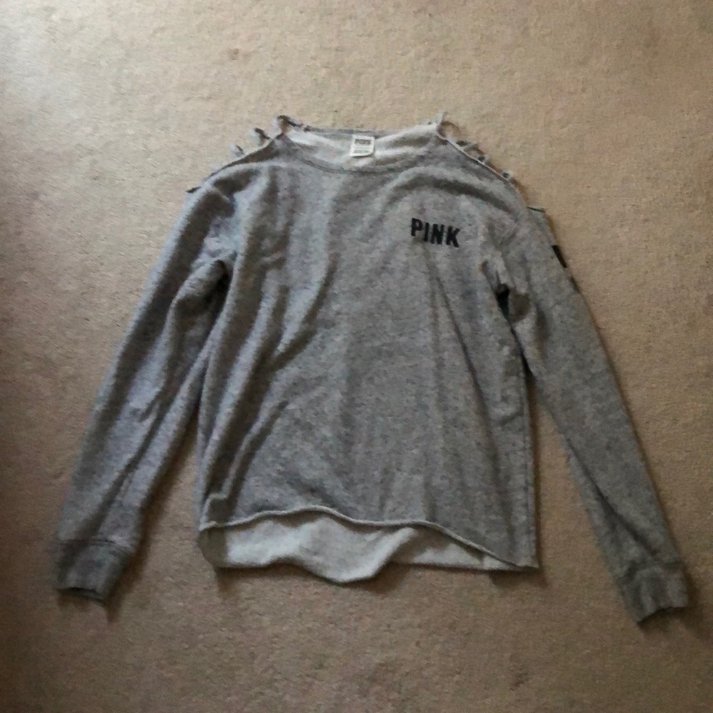 VS PINK gray sweatshirt